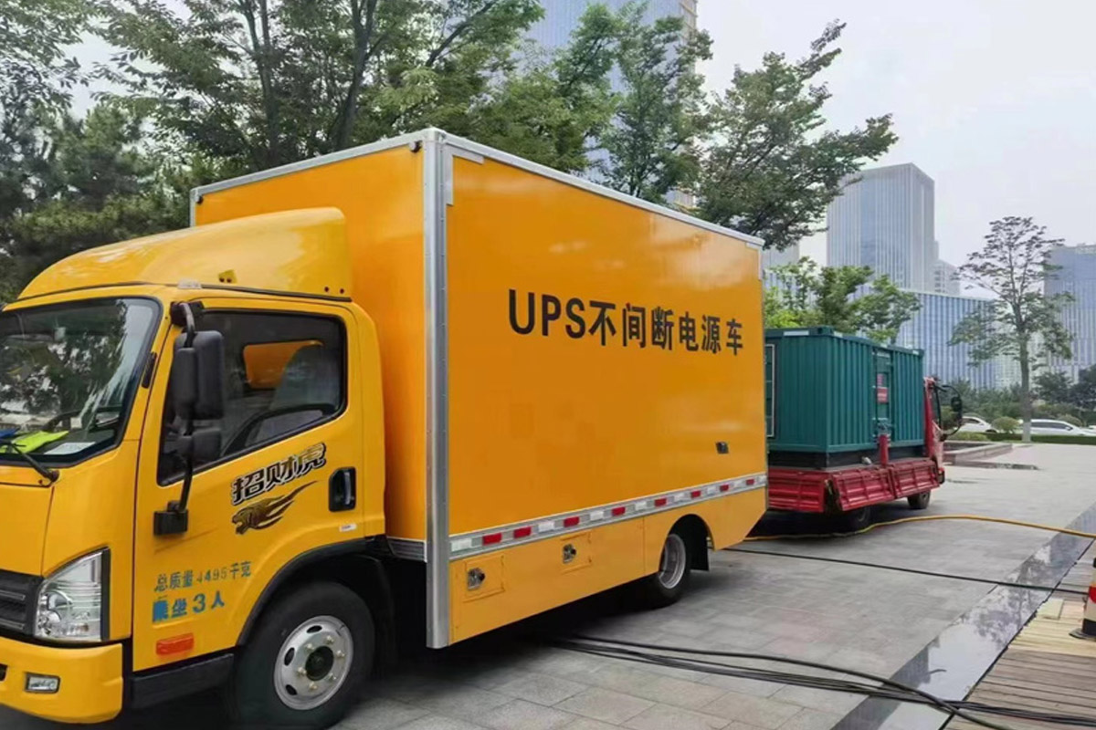 巴中发电机租赁施工现场