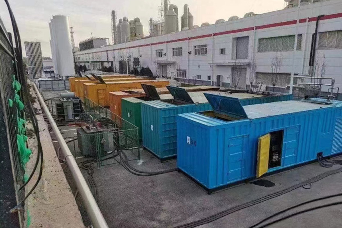巴中发电机租赁施工现场
